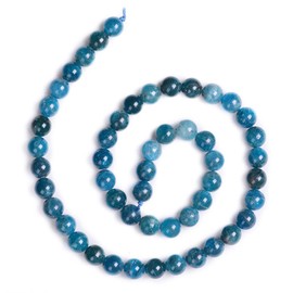 PLTbeads Gorgeous Blue Apatite Natural Gemstone Loose Beads 8mm Smooth Round Approxi 15 inch DIY Bracelet Necklace for Jewelry Making