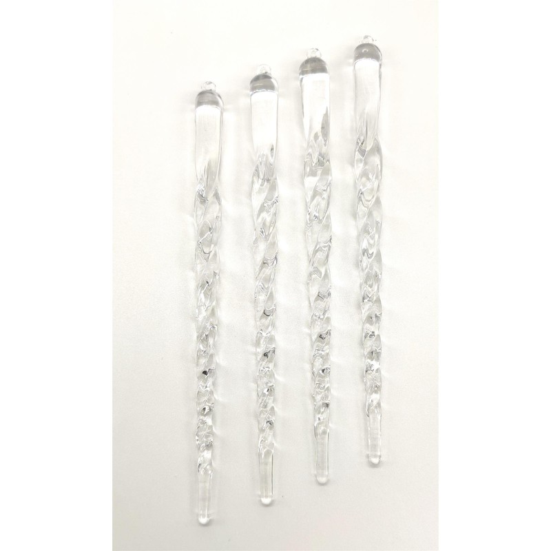 DARO DEKO Acrylic Icicle Ornaments 20 cm Pack of 16