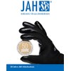 Jah Nylon Fine Knit Gloves Orange with Latex Coating (Black)