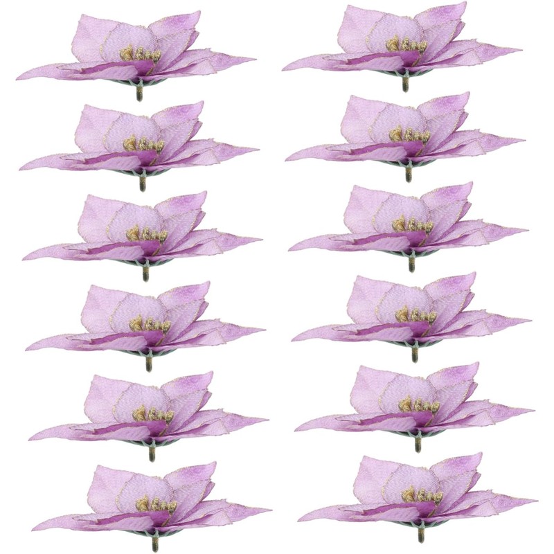 12piezas Adornos Navideños Flor del Árbol De Navidad Accesorios para