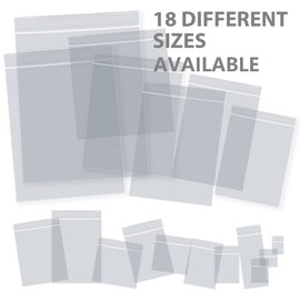 Sabco 100 Grip Seal Bags 10" x 14" | Reusable Strong Zip Lock | Clear Resealable Plastic Bags | Polythene Packaging for Food Storage, Jewellery - by Sabco (10" x 14")