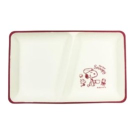 Marimo Craft SPZ-3473 Antibacterial Square Plate RD Chef Snoopy W 9.4 x H 5.9 x D 0.9 inches (240 x 150 x 24 mm)