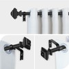 JRZOO 2 Pack Black Curtain Rods 48 to 84 Inches(4-7