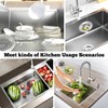 Upgraded 3 in 1 Kitchen Sink Drain Strainer Stopper, Brushed