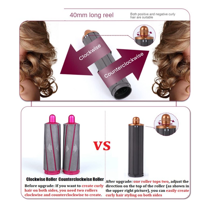 40MM/1.6 Inch Long Hair Curling Barrels for Dyson Airwrap HS05