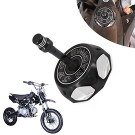 Dirt Bike Gas Cap,Motorcycle Gas Fuel Tank Cap with Breather Valve Universal CNC for SSR Taotao Apollo 125 110 Coolster Raptor Peace 50 70 80 90 110 150 DB10 DB14 SDG107 Pit Dirt Bike ATV Black