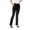 iChosy Women's Pull On Barely Bootcut Stretch Dress Pants Black32