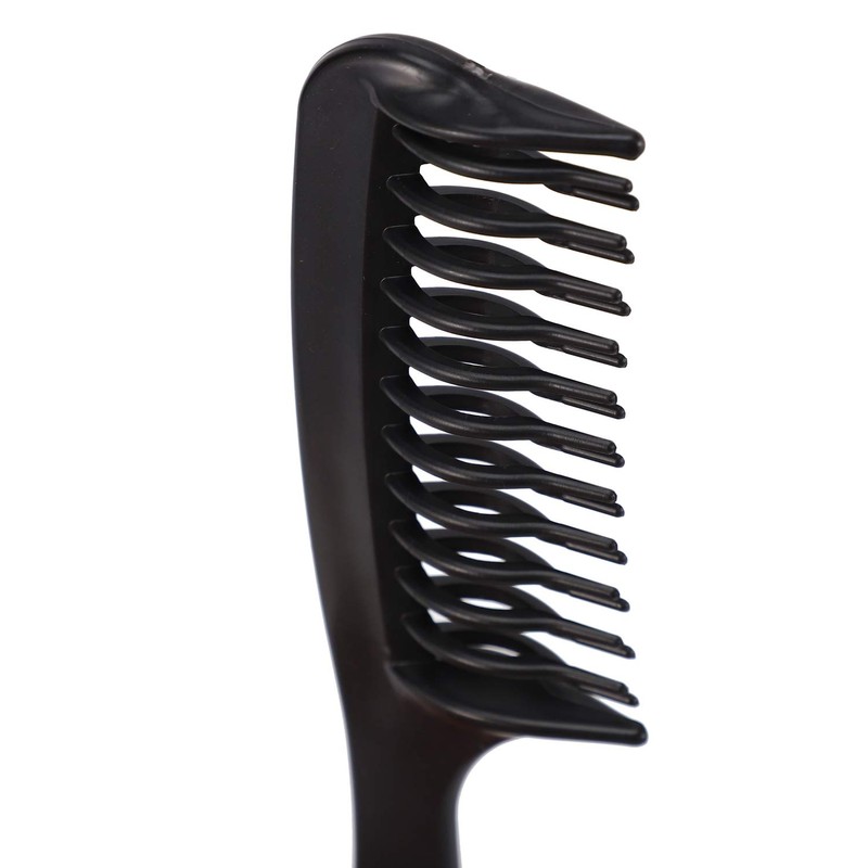 Aswalling Black Double Row Tooth Detangler Hair Comb Shampoo Comb