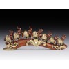 Everspring Import Elephants Walking on Bridge with Gold Decoration Figurine