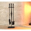 Kingson Fireplace Tools Set 5-Pieces Indoor Outdoor Sturdy Fire Place