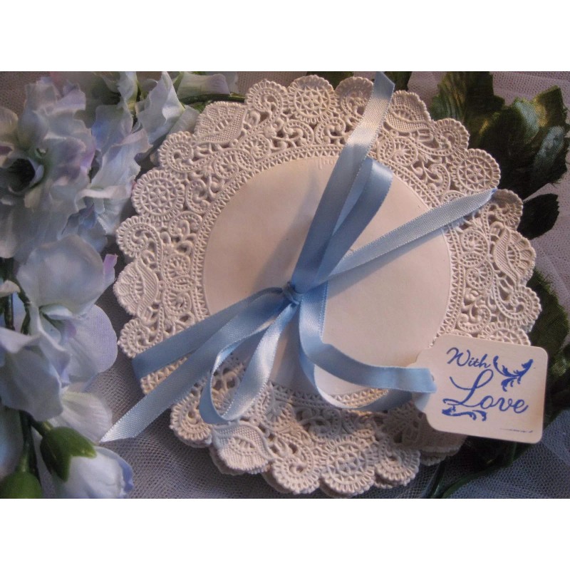 ROYAL 5" INCH ROUND ROYAL FINE WHITE NORMANDY LACE PAPER