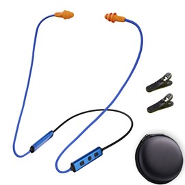 Cuzabe Ear Plugs Bluetooth Headphones for Work, Neckband Wireless Earbuds, Noise Reduction in-Ear Earphones with Mic and Controls, Waterproof Earbuds with 20 Hours Battery, for Industrial Safety