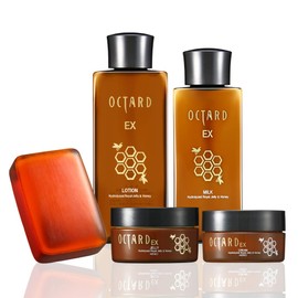 Skin Care, 5 Piece Set (Facial Cleanser, Introduction Beauty Serum, Lotion, Cream) (Royal Jelly, Honey, Inner Dry, Dry Skin Set, Full Line, Made in Japan)