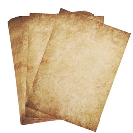 KGDUYC Retro Nostalgic Pleated Shaded Printed Invitation Menu Letter Paper A4 Letter Paper 21x28.5cm (Pack of 30)