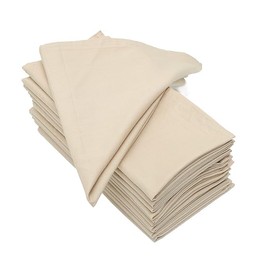 Indyahaat Dining Table Natural Cotton Cloth Linen Napkin Set of 6-18x18 Inches, Beige| Washable Soft Pemium Hotel Quality| Reusable Napkins -Perfect Table Linens for Family Dinners, Weddings
