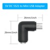 4Pcs DC 5.5mm x 2.1mm to Mini USB Adapter, 90