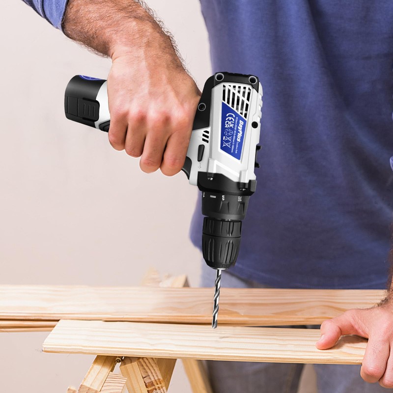 Cordless Power Drill Set, 12V Electric Drill Kit with Battery