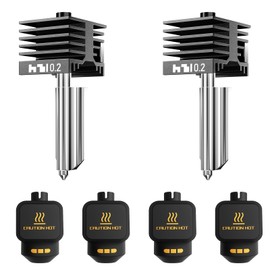 2 piezas Kits de hotend mejorados P2S/X2D/H2D/H2S/H2C con boquillas de acero endurecido de 0,2 mm - para Bambu Lab X2D/P2S/H2 Series, repuesto de inte