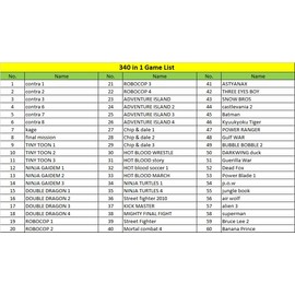 Super Cartridge 340 in 1 Multi Game Cartridge for NES 8bit Video Game Consoles