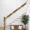 Beksodi 2Pcs Flower Garland Decorations, 12.27Ft Pink Flowers Rose Garland,