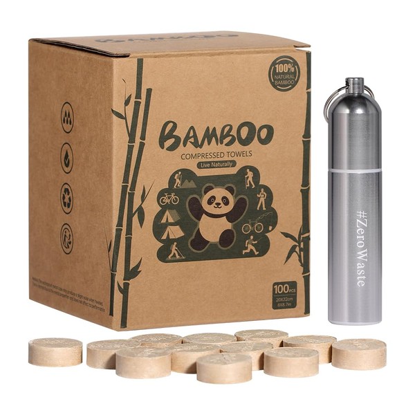 100 Compressed Towels Disposable Compressed Cotton Coin Face Towel Expandable