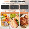 CHEFJOY 3 in 1 Sandwich Maker, 1082W Waffle Maker with