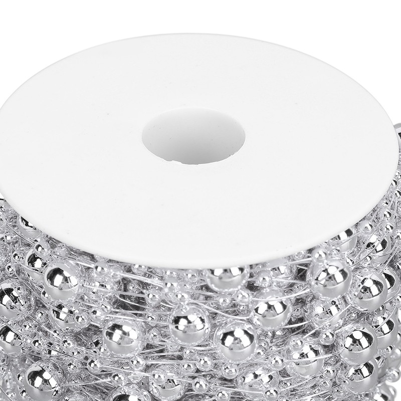 1 Roll Pearl Beads Chain Artificial Pearl Strand Trim String