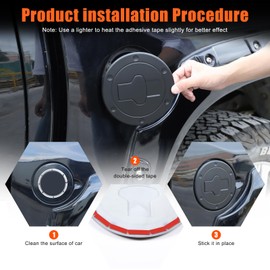 For Toyota Tundra 2007-2021 Car Fuel Tank Cover Trim Oil Gas Cap Exterior Decoration Sticker Accessories (Matte Black)