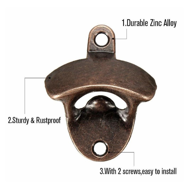10 Pcs Wall Mount Bottle Opener Vintage Style Rustic Strong
