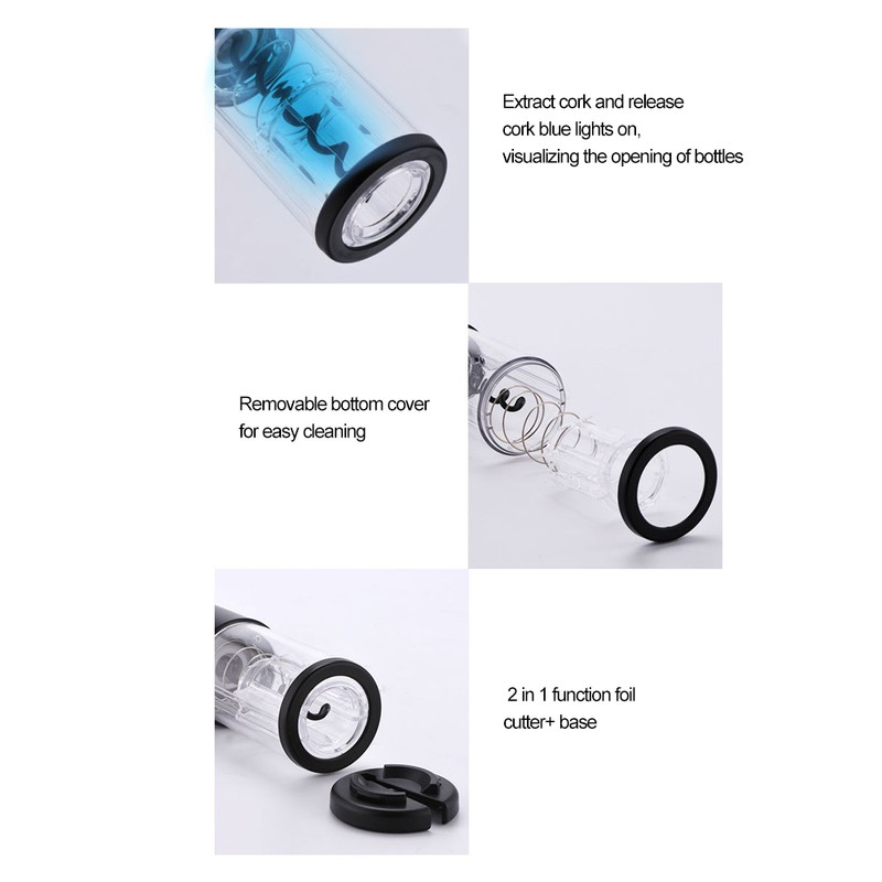 ABS Smart Electric Wine Opener Automatic Bottle Opener with Blue