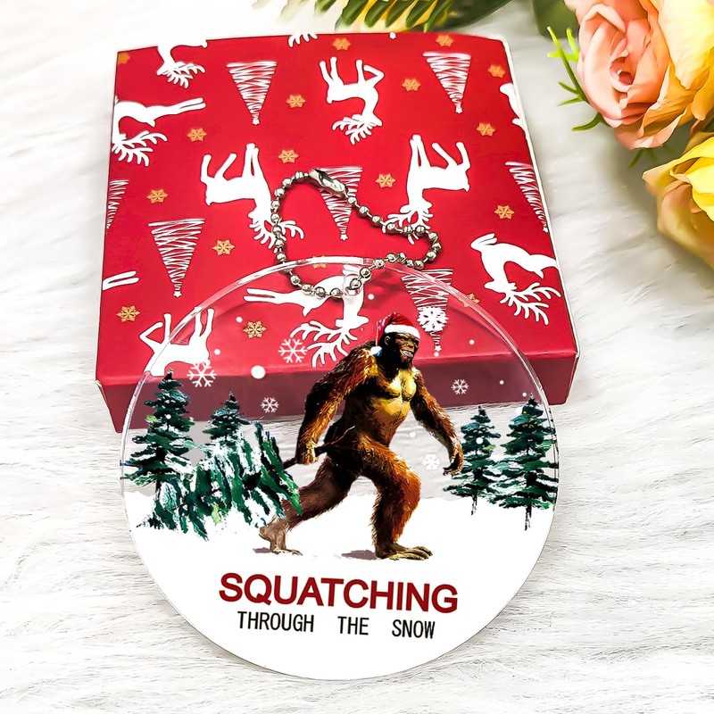 Bigfoot Ornament, Funny Sasquatch Ornaments for Christmas Tree, Unique Big
