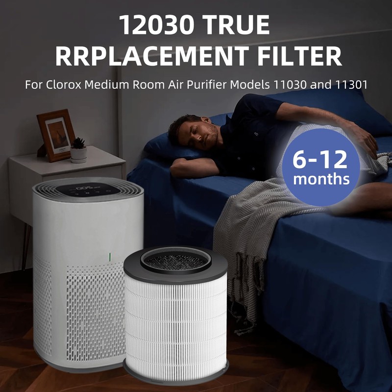 12030 Replacement Filter for Clorox Medium Room Purifier 11030 &