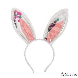 Fun Express Easter Bunny Plastic Confetti Ears - Apparel Accessories - 12 Pieces