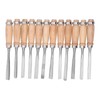12Pcs Wood Turning Chisels Wood Grooves Parting Tools Set Woodworking