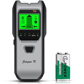 Stud Finder Wall Scanner, 5 in 1 Multifunction Stud Locator with Upgraded Smart Sensor, HD LCD Display and Audio Alarm for The Center & Edge of Metal, Studs, AC Wire, and Pipe Detection(Dim Gray)