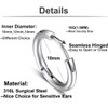 ZHIYAOR Hypoallergenic Stainless Steel Loop Earrings Set for Men Women