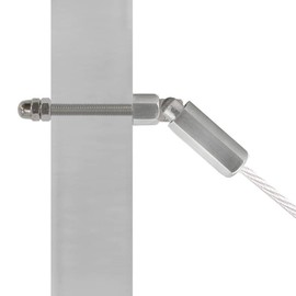 Stainless Steel 316 Grade Staircase Cable Railing Adjustable Tensioner Threaded Terminal End Fitting for 1/8" Cable on 2 x 2, 4 x 4 Post (Satin Finish, 5-Pack)