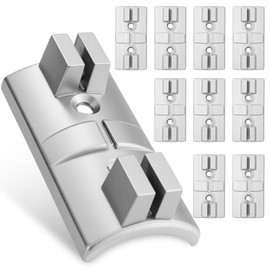 Hicarer 10 Packs Wing Sign Brackets for Horizontal Sign Mounting Brackets Street Holder for Wood or Metal Post Aluminum Bracket with Screws for Flat/Extruded Street Billboard (Without Hole)