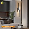 Benkut Modern LED Wall Sconce Black Remote Wall Light Fixtures