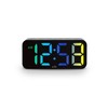 Acctim Ramone Black Digital Alarm Clock, LED Colour Changing Display,
