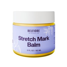 Belfiore Herbal 100% All Natural Stretch Mark Balm - Soothing & Repairing Scar Treatment - Hydrating, Firming & Moisturizing – Made in the USA - 2oz