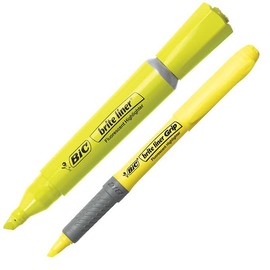 BIC Brite Liner Highlighter Combo Pack, Fluorescent Yellow, 24 ct