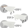 White Spandex Tablecloth 6ft Tight Fitted Washable Stretch Table Cover
