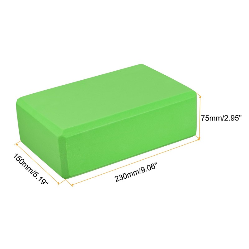 sourcing map Yoga Block 9" x 6" x 3" Light