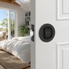 EHOMEWARE 1 Pack Matte Black Pocket Door Lock, Bed/Bath Privacy