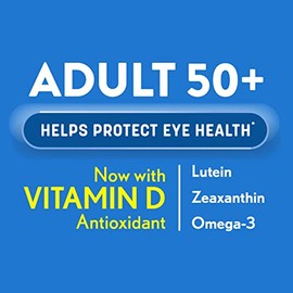 Ocuvite - Suplemento de vitaminas y minerales para adultos mayores de 50 años, cápsulas blandas de 50 unidades