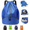 Mochila Deportiva Impermeable con Compartimento para Zapatos y Cordón -