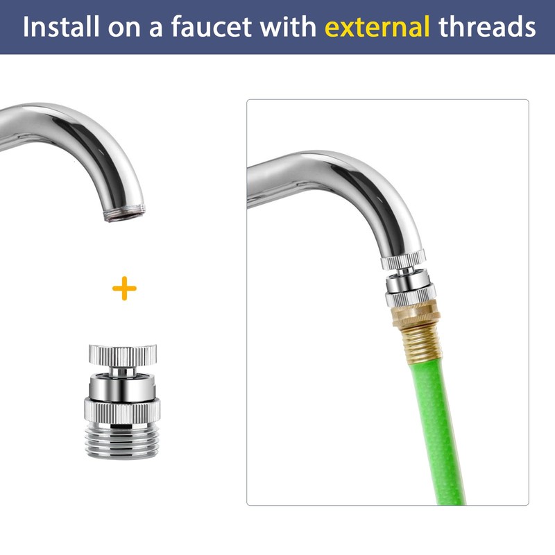 Faucet Adapter With Aerator, Sink Faucet To Garden Hose Adapter,