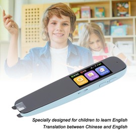 Scan Reader Pen, OCR Digital Pen Reader, Text to Speech Reading Pen, Intelligent Recording Pen for Students, Dyslexia with Voice Translator (Blue)