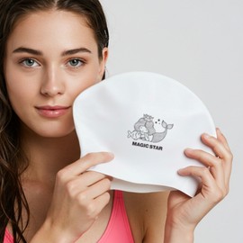 (Magic Star) Long Hair Swim Cap +1cm Comfort Little Mermaid (Long Hair Swim Cap MSW3FS07) / (매직스타)롱헤어 수모 +1cm 컴포트 인어공주(긴머리 수영모 MSW3FS07)